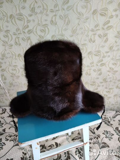 Норковая шапка мужская ушанка