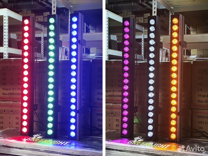 LED bar 18x15 rgbwA пиксельные в кофре, линзы 40мм