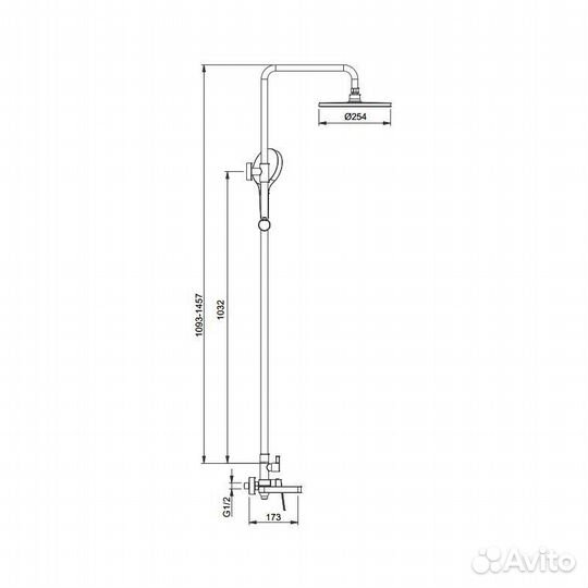 Душевая стойка со смесителем Gappo G2499-33