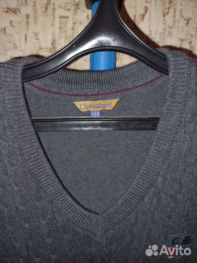 Жилет школьный, рубашка поло на мальчика. Новый