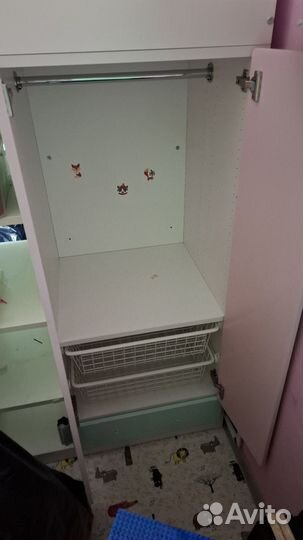 Шкаф-стеллаж от кровати-чердака Смостад Икеа