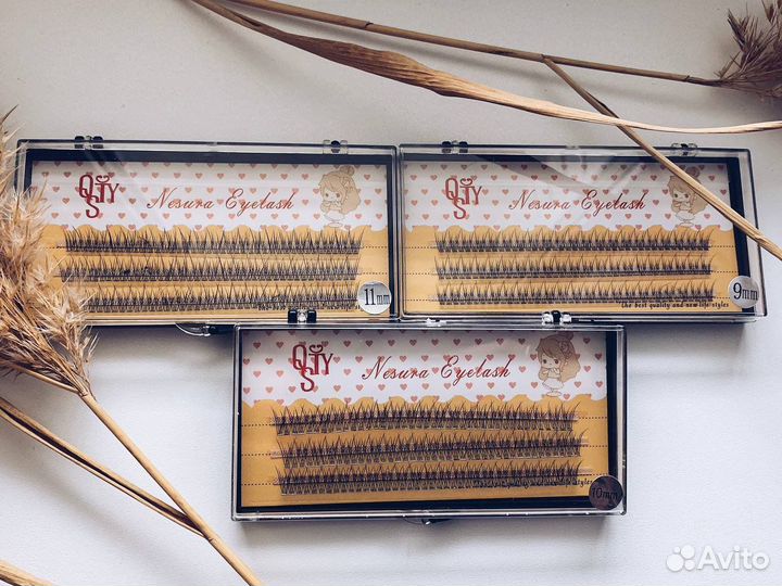 Пучки ласточки накладные 10д ресницы для make up