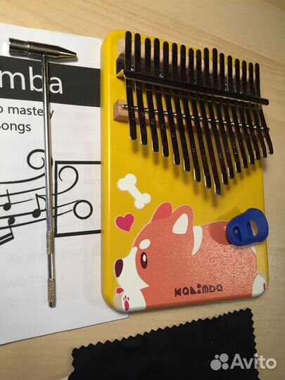 Калимба новая 17 язычков с собачкой