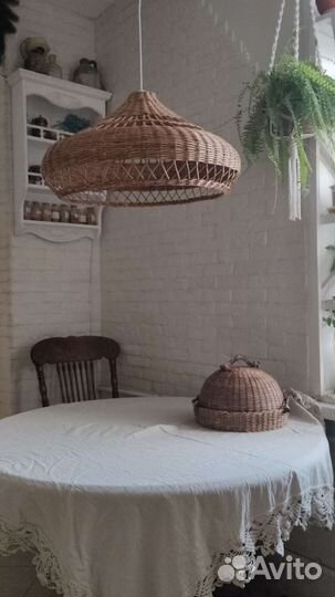 Абажур плетеный