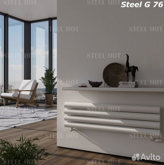 Горизонтальный трубчатый радиатор Steel-Hot от про
