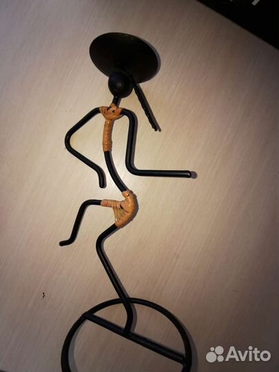 Подсвечник IKEA черный Танцующая девушка