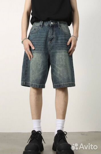 Джинсовые шорты трубы