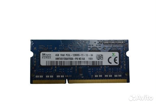 Модуль памяти Kingston SO-dimm DDR3L 2Gb. PC3L-128