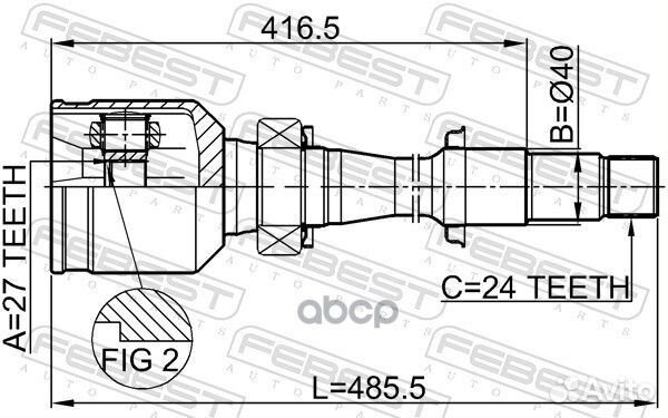 Шрус внутренний правый 27x40x24 0111MCV30RH Febest