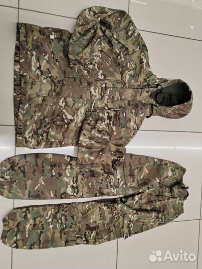 Военная форма костюм на флисе мультикам 60-72р