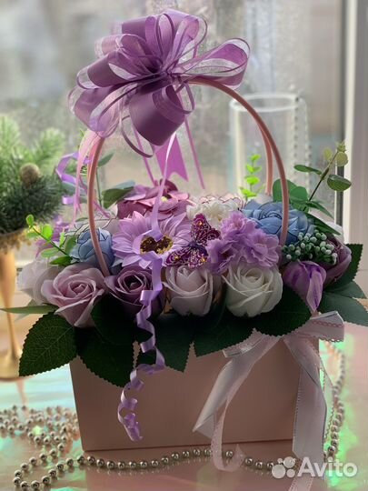 Букет из мыльных роз