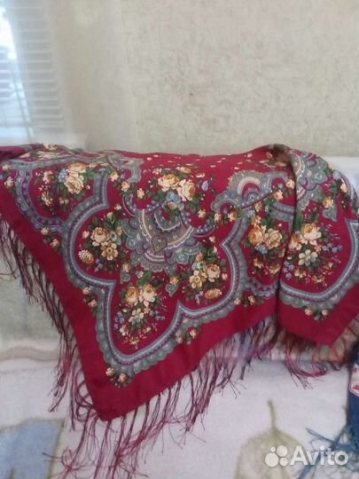 Платок шаль 80 шерсть 20 вискоза