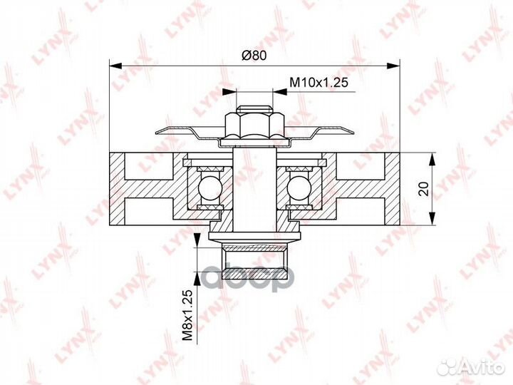 Ролик натяжной приводного ремня PB5046 lynxauto