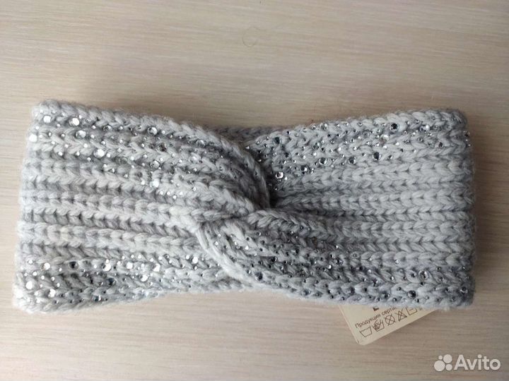 Новая вязаная повязка на голову
