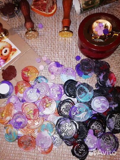 Сургучная печать (оттиск), упаковка, сувениры