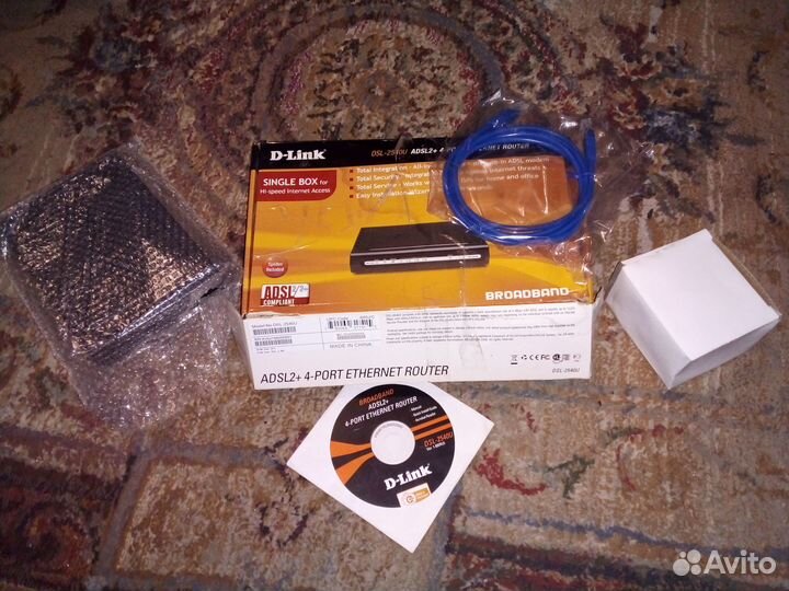 Модем(роутер) adsl 2+4 port ethernet router