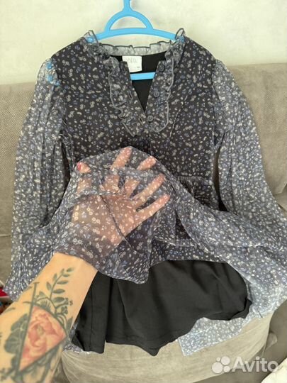 Zara нарядное платье для девочки 122