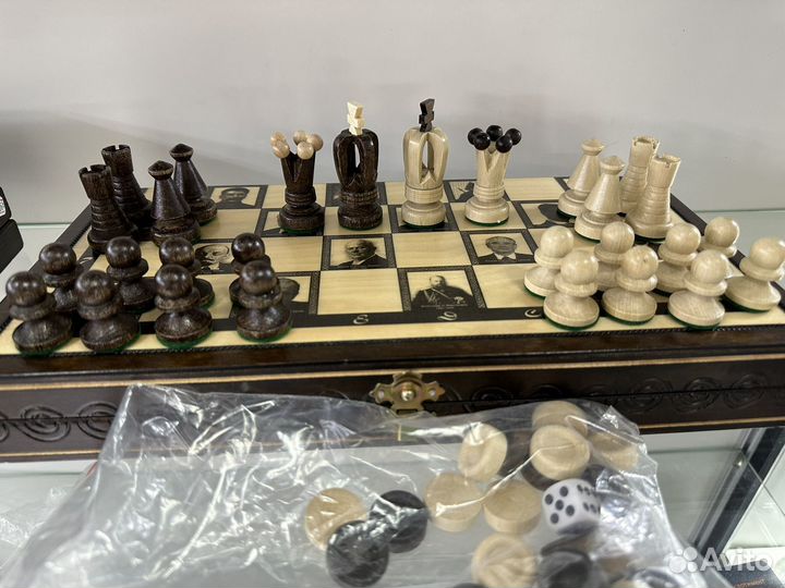 Шахматы нарды шашки 3 в 1