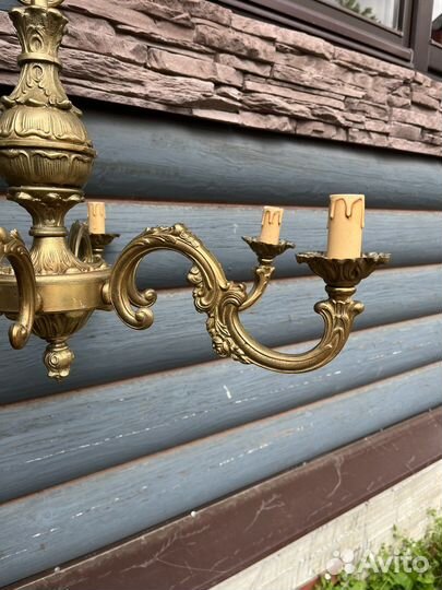 Люстра бронза на 6 свечей Франция