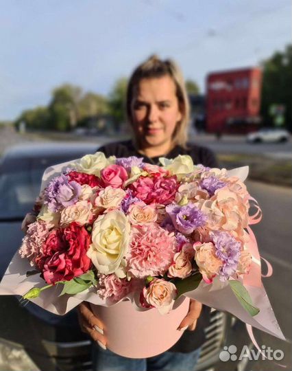 Композиция из розы, гортензии, цветы, доставка