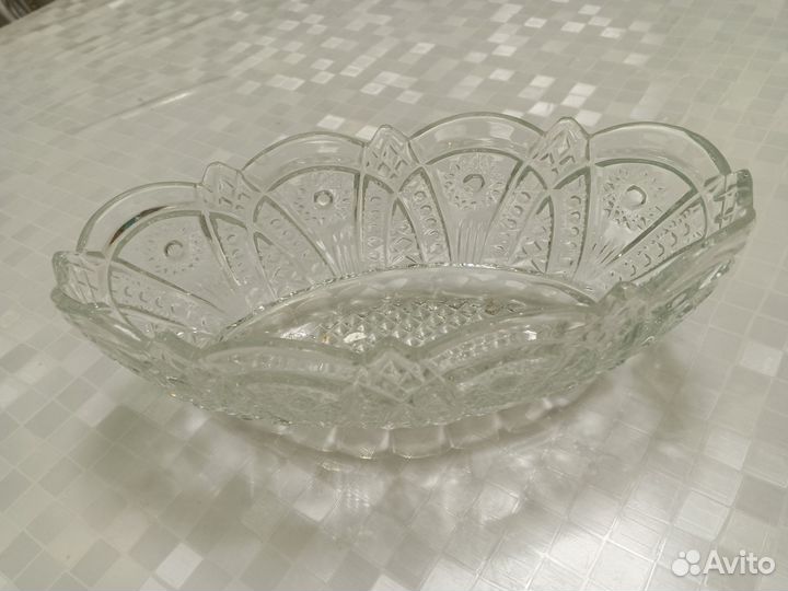 Ваза для фруктов хрусталь