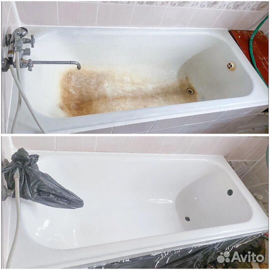 Реставрация ванн жидким акрилом и мрамором