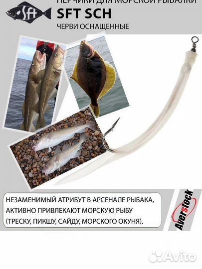 Черви оснащенные SFT SCH крючок 9/0 цвет 01 (5шт)