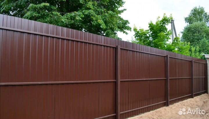 Забор металлический профессионально под ключ