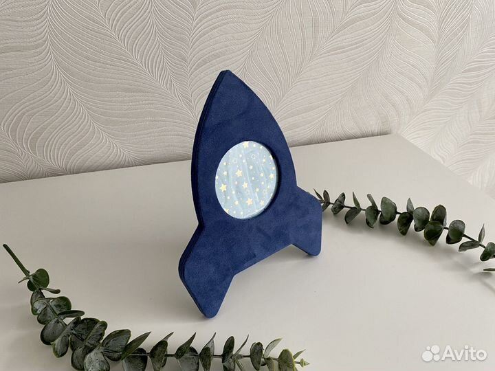 Рамка для фотографии из замши ручной работы