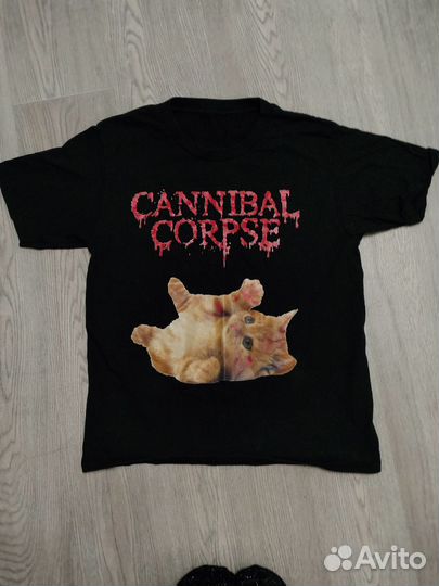 Футболка cannibal corpse с котенком