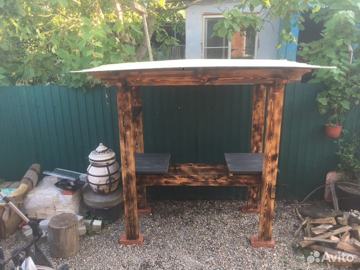 Беседка для дачи с мангалом