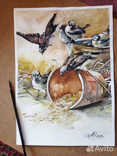 Акварель,Пир