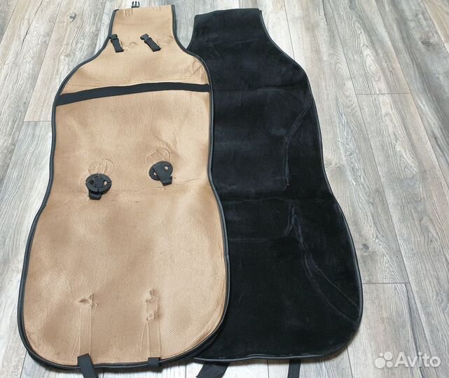 Накидки на сиденья овечья шерсть (чёрн) 2 шт