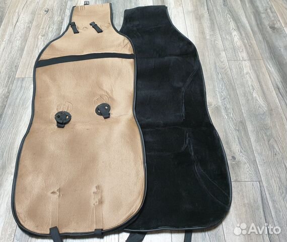 Накидки на сиденья овечья шерсть (чёрн) 2 шт