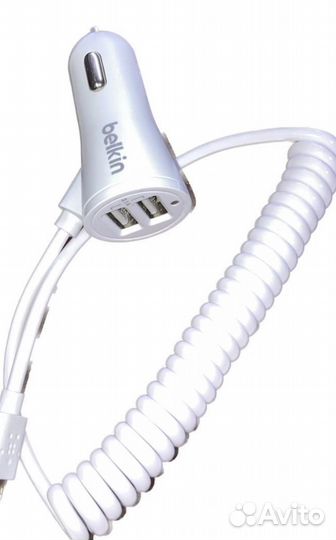 Автомобильная зарядка для iPhone belkin, 2 порта