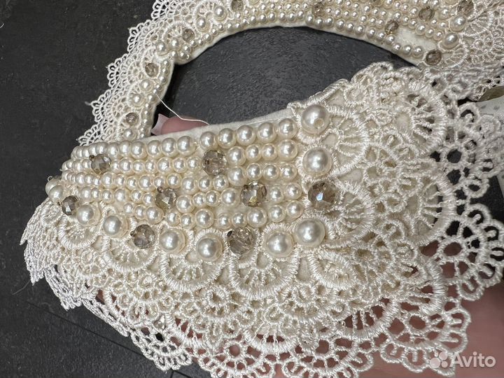 Воротничок на блузку ручная работа