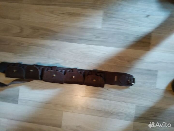 Патронташ 12 калибр кожаный