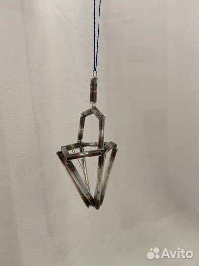 Две Монтажные советские елочные игрушки из стекла