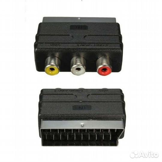 Переходник/адаптер Perfeo scart - 3 RCA