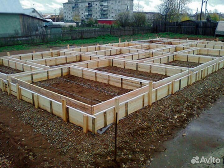 Фундамент,отмостка,заливка площадки бетоном