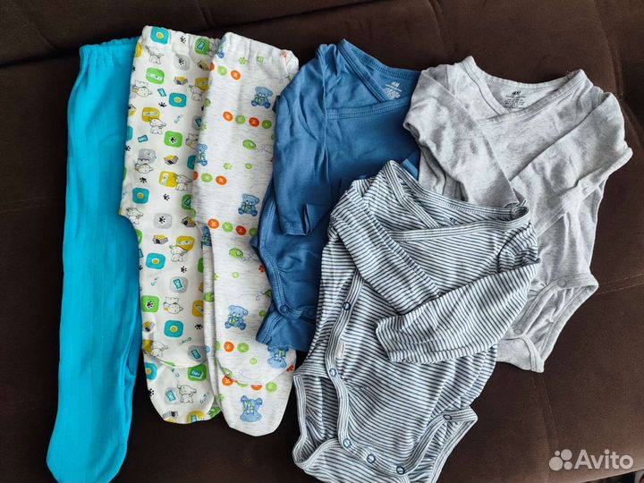 2 Пакета одежды на мальчика с рождения до 1,5