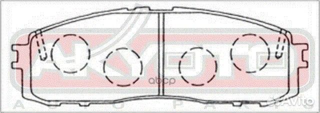Колодки тормозные дисковые задние AKD-1147 akyoto