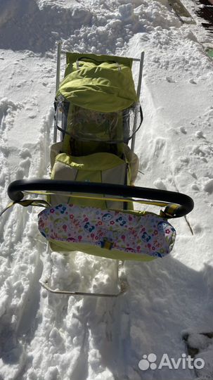 Детские санки с колесами