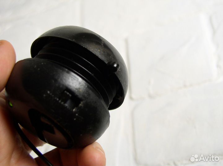 Портативная Акустика Черная Круглая для Телефона