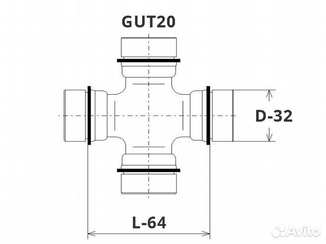 Крестовина карданного вала (64.00x32.00)