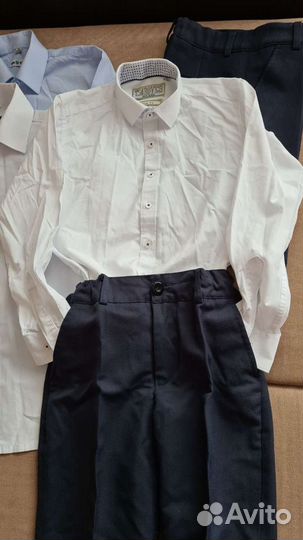 Рубашки и брюки школьные р.134-140 на мальчика
