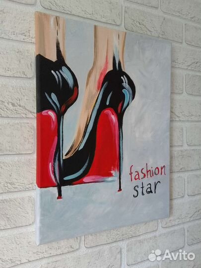 Картина на холсте интерьерная туфли