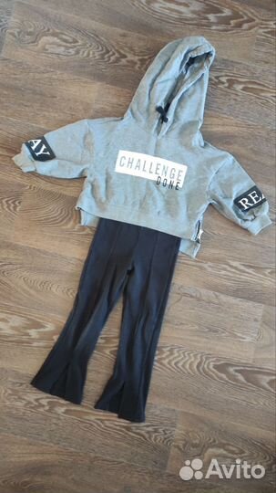 Брюки клеш в рубчик для девочки 104