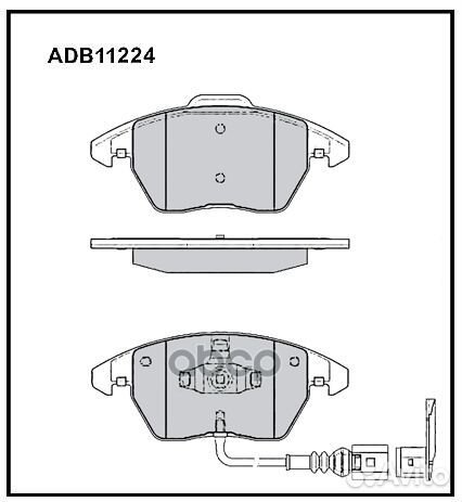 Колодки тормозные дисковые перед ADB11224