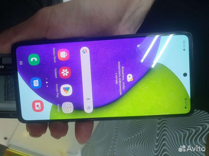 Дисплей a52 A525 синий ориджинал